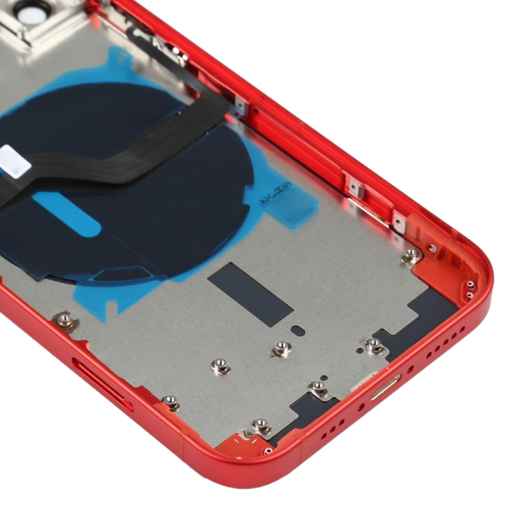 Tapa trasera de batería (con teclas laterales, bandeja para tarjetas, cable flexible de encendido y volumen y módulo de carga inalámbrica) para iPhone 12