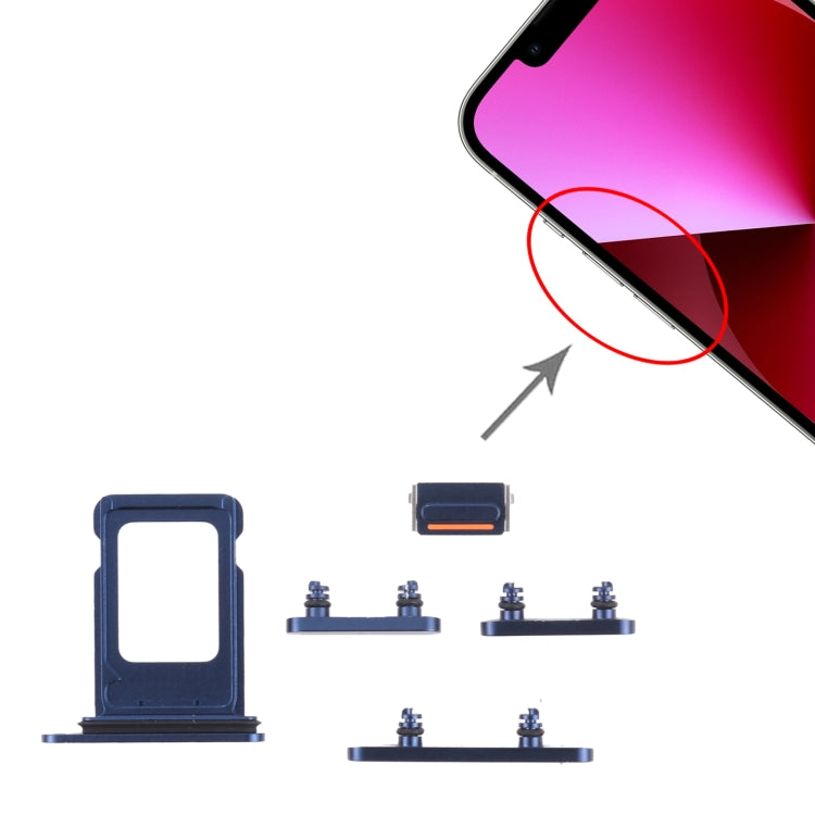 SIM Card Tray + SIM Card Tray + Side Keys for iPhone 13, For iPhone 13(double card)