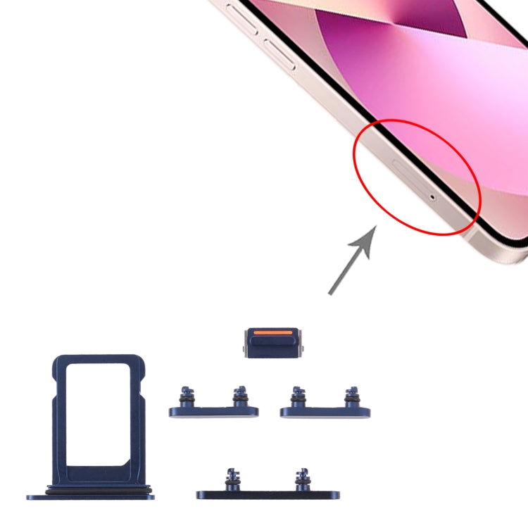 SIM Card Tray + Side Keys for iPhone 13 Mini(Midnight), For iPhone 13 Mini