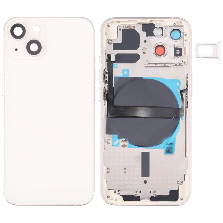 For iPhone 13 Battery Back Cover with Side Keys & Card Tray & Power + Volume Flex Cable & Wireless Charging Module, For iPhone 13 (Assembly)