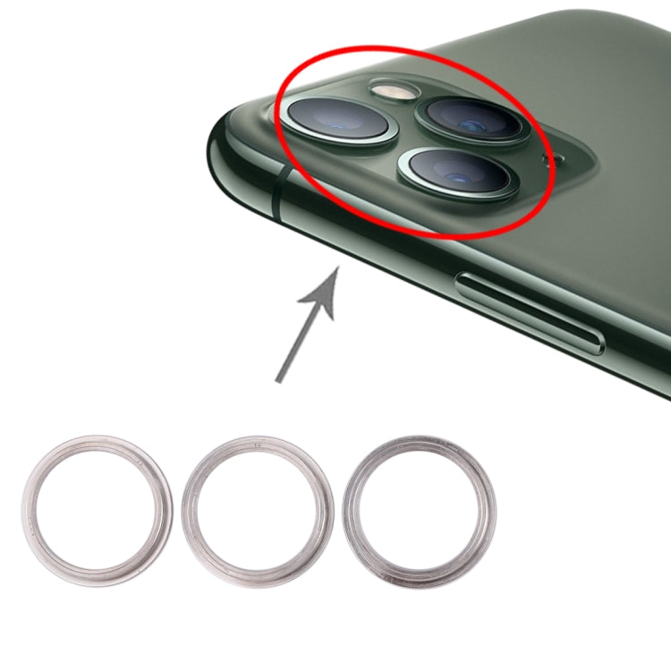 3 PCS Rear Camera Glass Lens Metal Protector Hoop Ring for iPhone 11 Pro & 11 Pro Max, For iPhone 11 Pro & 11 Pro Max
