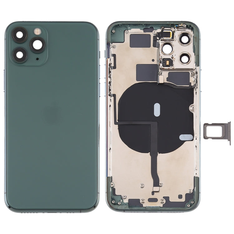 Battery Back Cover (with Side Keys & Card Tray & Power + Volume Flex Cable & Wireless Charging Module) for iPhone 11 Pro, For ip11 Pro, For iPhone 11 Pro, For iPhone11 Pro