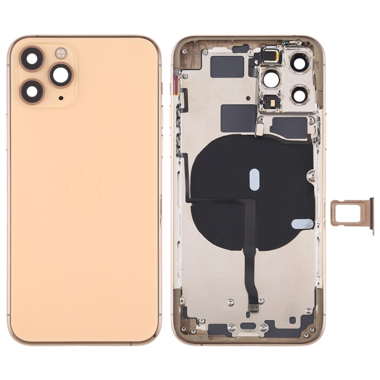 Battery Back Cover (with Side Keys & Card Tray & Power + Volume Flex Cable & Wireless Charging Module) for iPhone 11 Pro, For ip11 Pro, For iPhone 11 Pro, For iPhone11 Pro