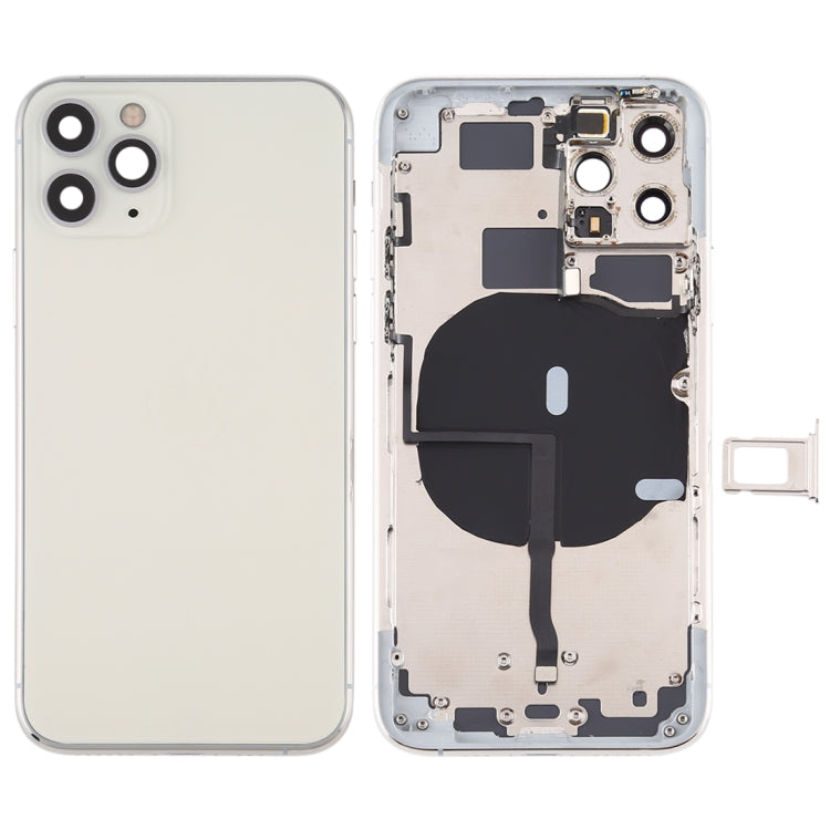 Battery Back Cover (with Side Keys & Card Tray & Power + Volume Flex Cable & Wireless Charging Module) for iPhone 11 Pro Max, For ip11 Pro Max, For iPhone 11 Pro Max