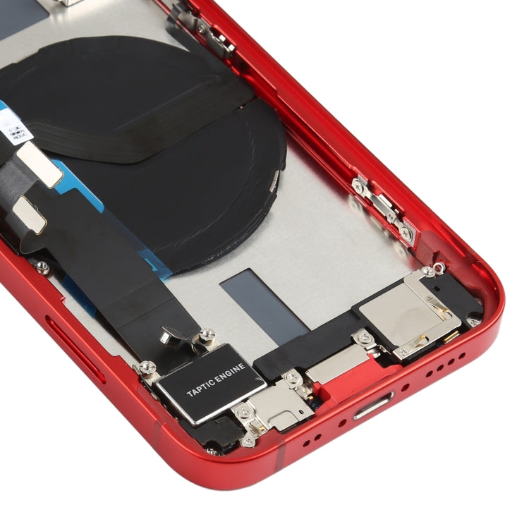 Tapa trasera de batería (con teclas laterales, timbre, motor, lente de cámara, bandeja para tarjetas, botón de encendido, botón de volumen, puerto de carga y módulo de carga inalámbrica) para iPhone 12 Mini.