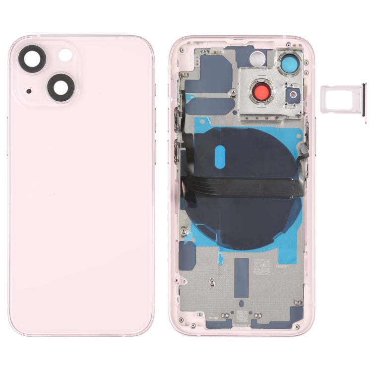 For iPhone 13 mini Battery Back Cover with Side Keys & Card Tray & Power + Volume Flex Cable & Wireless Charging Module, For iPhone 13 mini (Assembly)