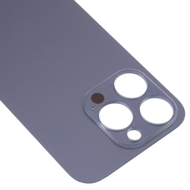 Tapa trasera de batería de cristal con orificio grande para cámara de fácil reemplazo para iPhone 14 Pro (no desmontable)