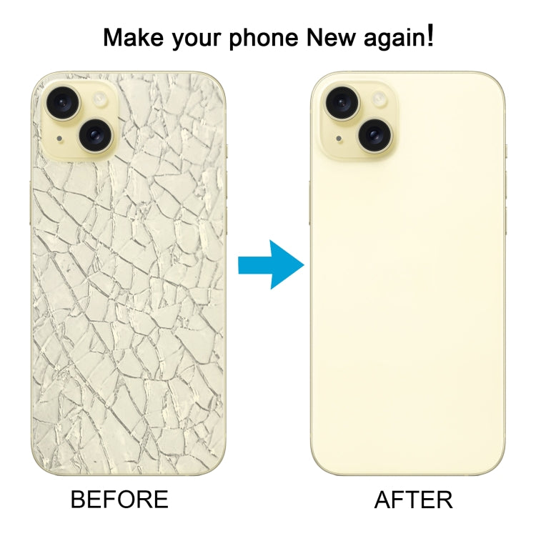 For iPhone 15 Plus Glass Battery Back Cover with Camera Lens Cover