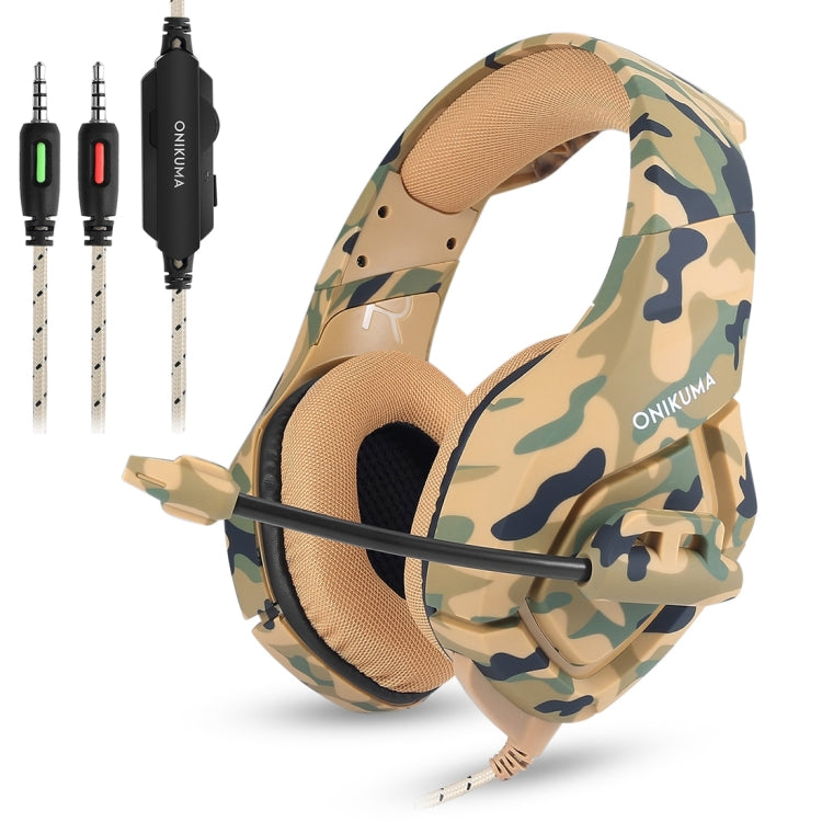 ONIKUMA K1-B Deep Bass Noise Canceling Camouflage Gaming Headphone with Microphone