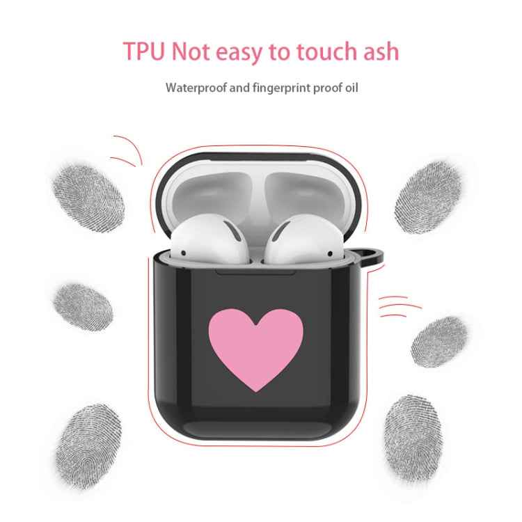 Heart Pattern Apple Wireless Earphones Charging Box Dust-proof Shockproof Outdoor Protective Case for Airpods