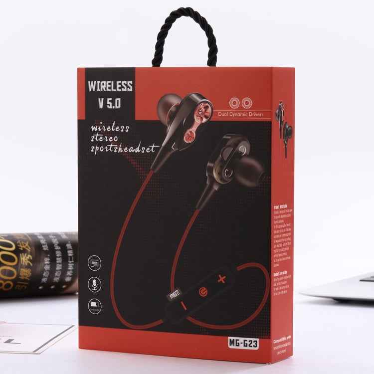 MG-G23 Portable Sports Bluetooth V5.0 Bluetooth Headphones, with 4 Speakers