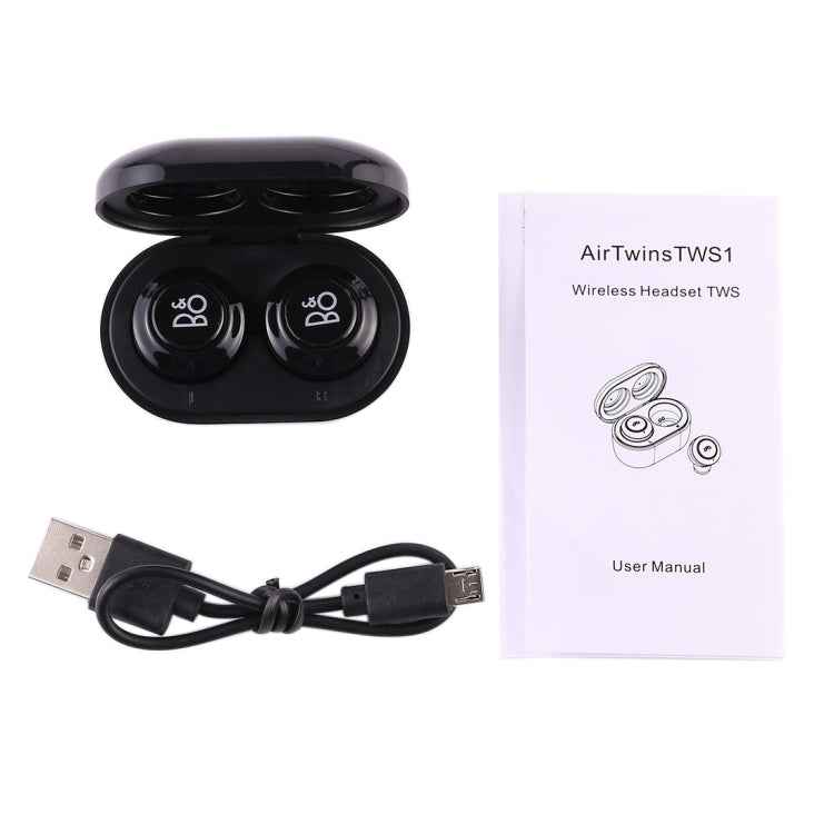Air Twins TWS1 Bluetooth V5.0 Wireless Stereo Earphones with Magnetic Charging Box