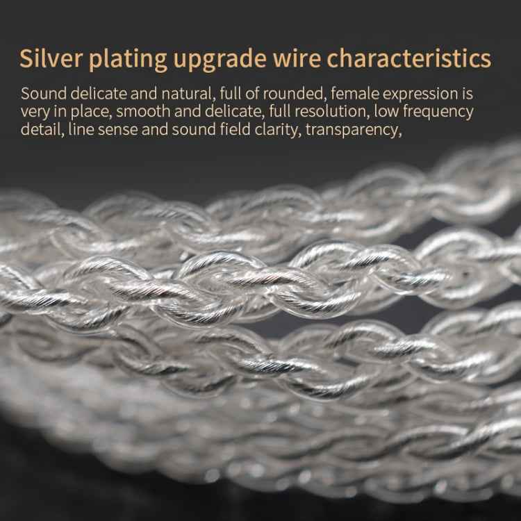 KZ A 8 Pin Oxygen-free Copper Silver Plated Upgrade Cable for KZ ZS3 / ZS4 / ZS5 / ZS6 / ZSA Earphones