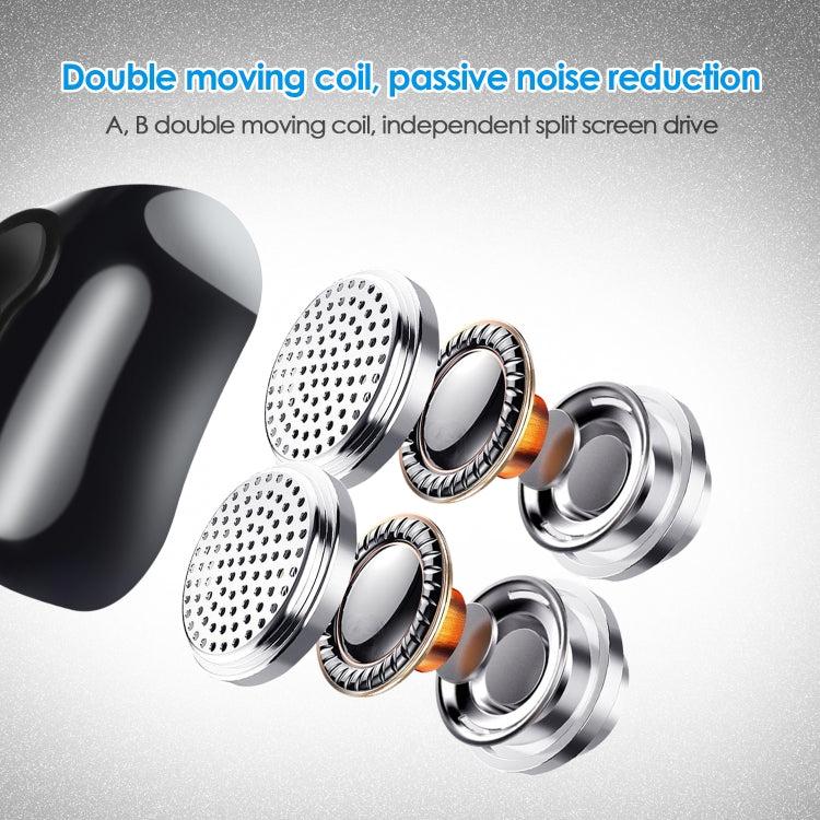 BH-I37 Bluetooth 5.0 Wire-controlled Bluetooth Earphone Built-in High-fidelity Microphone, Support Call, Red