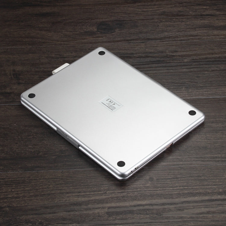 F102AS For iPad 10.2 inch Colorful Backlit Rotatable Bluetooth Keyboard Leather Tablet Case with Pen Slot Function