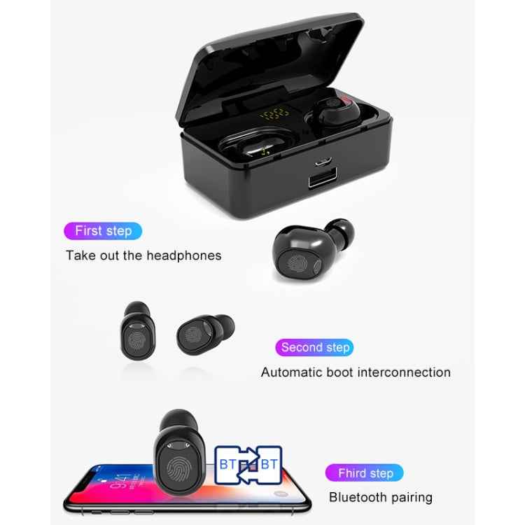 G10 TWS Bluetooth 5.0 Wireless Bluetooth Earphone with Charging Box, Support Digital Display & HD Call & Power Bank