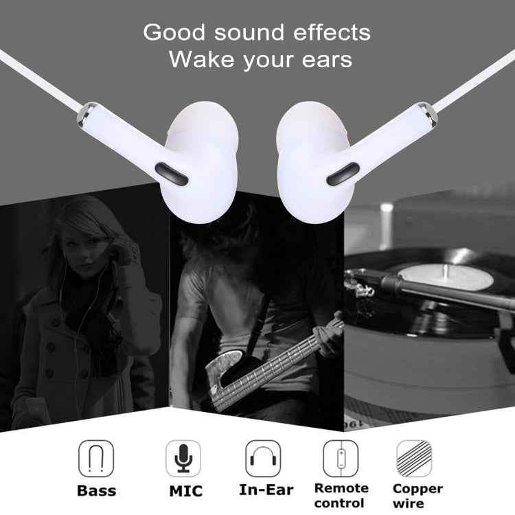 8 Pin In-ear Wired Earphone with Mic, Cable Length: about 1.2m