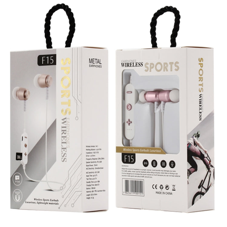 F15 Bluetooth 4.2 Hanging Neck Design Bluetooth Headset, Support Music Play & Switching & Volume Control & Answer