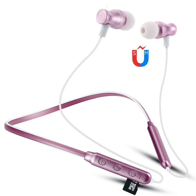 F106 Bluetooth 4.2 Hanging Neck Design Bluetooth Headset, Support Music Play & Switching & Volume Control & Answer