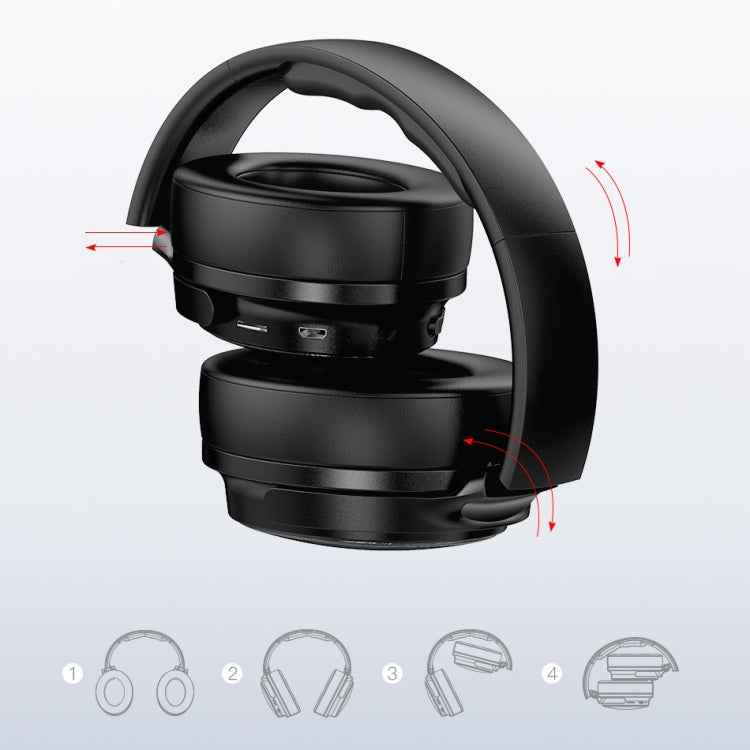 awei A780BL Bluetooth 5.0 Foldable Bass Wireless Bluetooth Headphone with 3.5mm Aux Jack