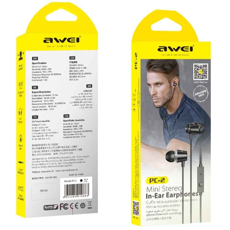awei PC-2 Mini Stereo In-ear Headset