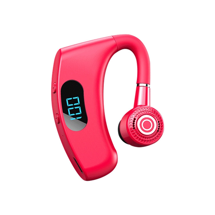 V12 Bluetooth 5.2 Business Hanging Ear Style Smart LED Digital Display Wireless Bluetooth Earphone with Charging Box