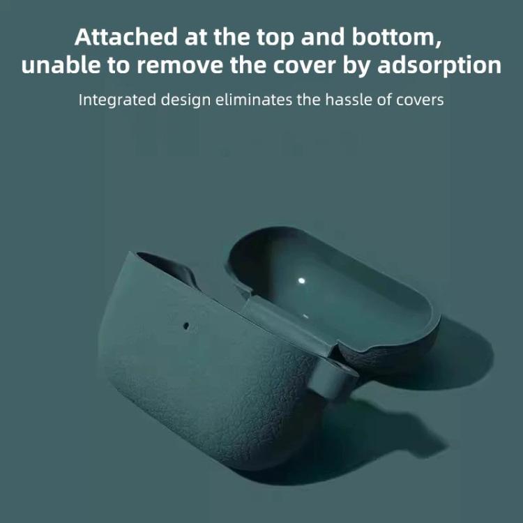 For AirPods Pro Litchi Texture Silicone Wireless Earphone Protective Case