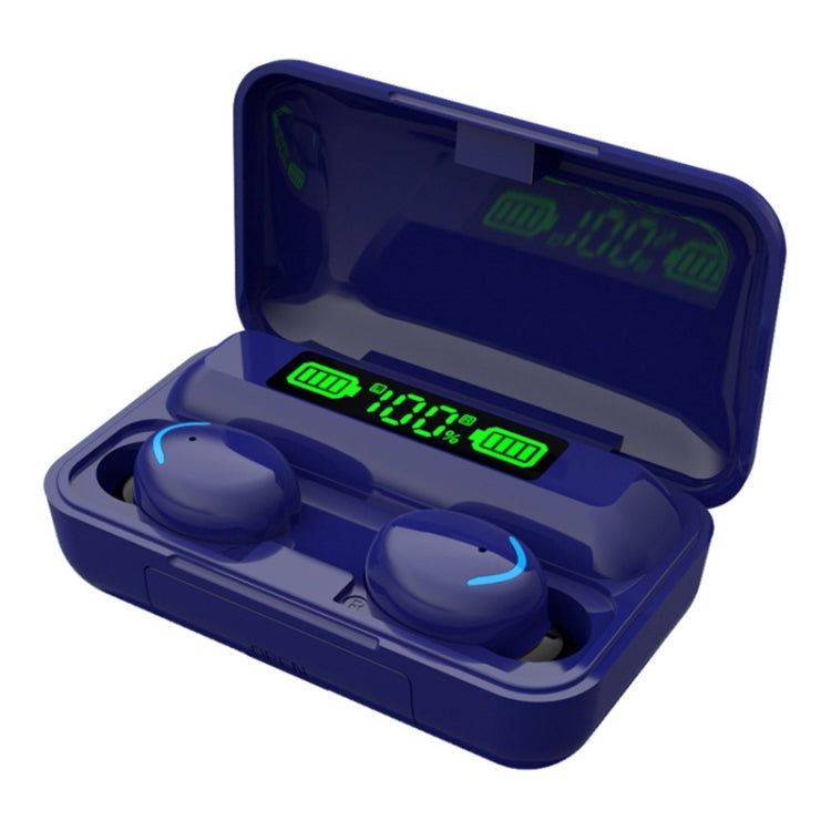 F9-5C Macaron Series LED Light + Digital Display Noise Reduction Bluetooth Earphone, F9-5C Macaron LED Light Dark Blue, F9-5C Macaron LED Light Pink, F9-5C Macaron LED Light Baby Blue, F9-5C Macaron LED Light Yellow
