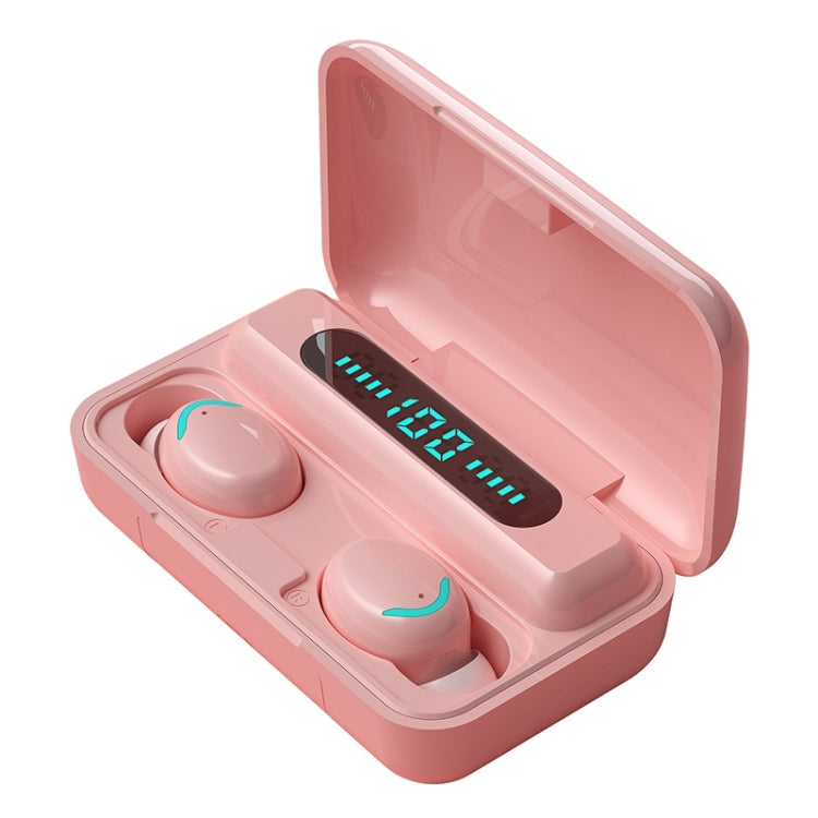 F9-5C Macaron Series Four-bar Breathing Light + Digital Display Noise Reduction Bluetooth Earphone, F9-5C Macaron Four-bar Light Yellow, F9-5C Macaron Four-bar Light Dark Blue, F9-5C Macaron Four-bar Light Pink, F9-5C Macaron Four-bar Light Baby Blue