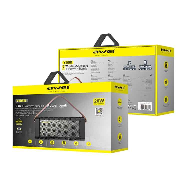 awei Y668 20W TWS Outdoor Bluetooth Speaker