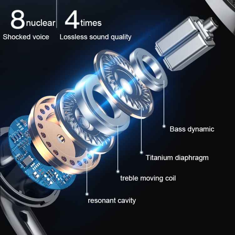 Langsdom V6 3.5mm Dual Plug Wired In-Ear Earphone with Microphone, Length: 2m