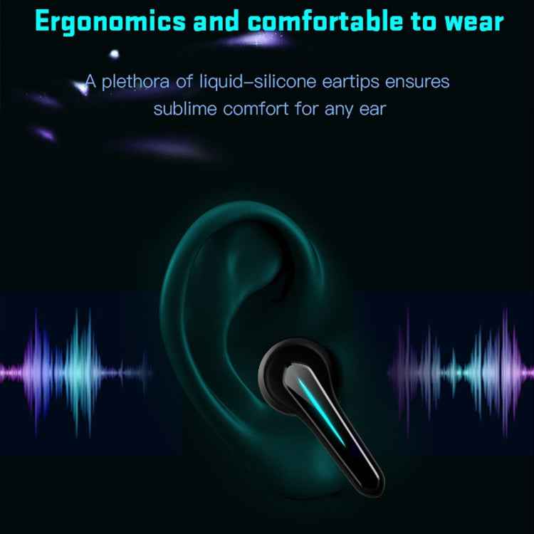 ETE-55 TWS Binaural Bluetooth 5.0 Low Latency Gaming Earphones