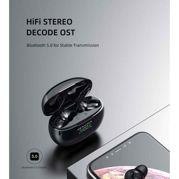 awei T15P Bluetooth V5.0 TWS Ture Wireless Sports LED Display Headset with Charging Case