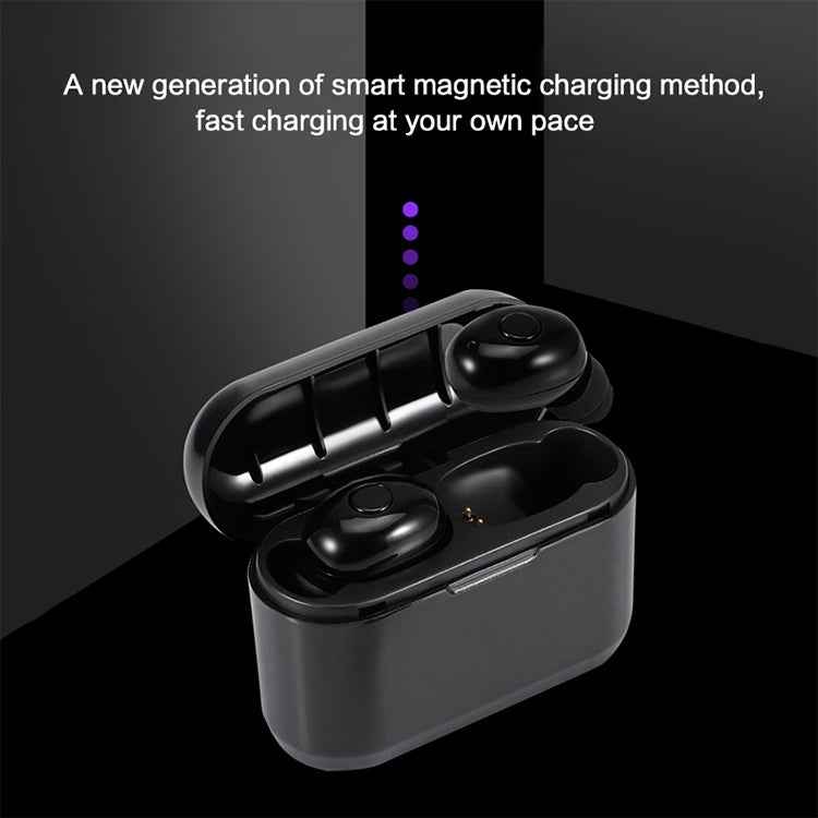 DT-4 IPX Waterproof Bluetooth 5.0 Wireless Bluetooth Earphone with 350mAh Magnetic Charging Box, Support for Calling