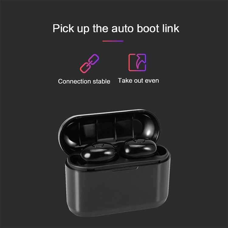 DT-4 IPX Waterproof Bluetooth 5.0 Wireless Bluetooth Earphone with 350mAh Magnetic Charging Box, Support for Calling