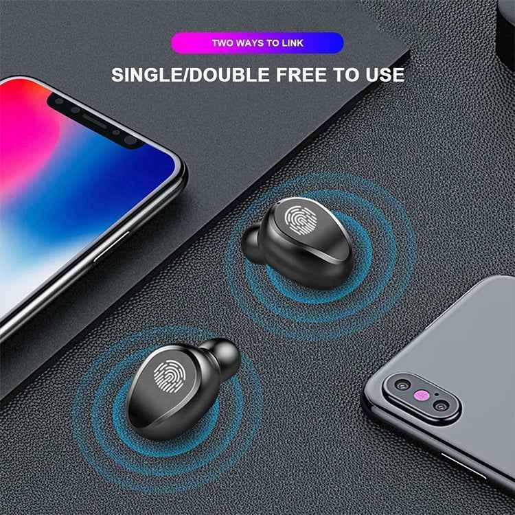 F9 TWS V5.0 Touch Control Binaural Wireless Bluetooth Headset with Charging Case and Digital Display