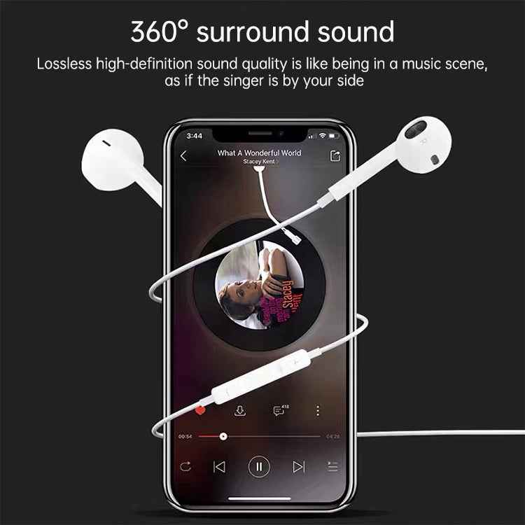 8 Pin Plug Wired Earphone, Support Calls and Music, Cable Lengrh: 1.2m
