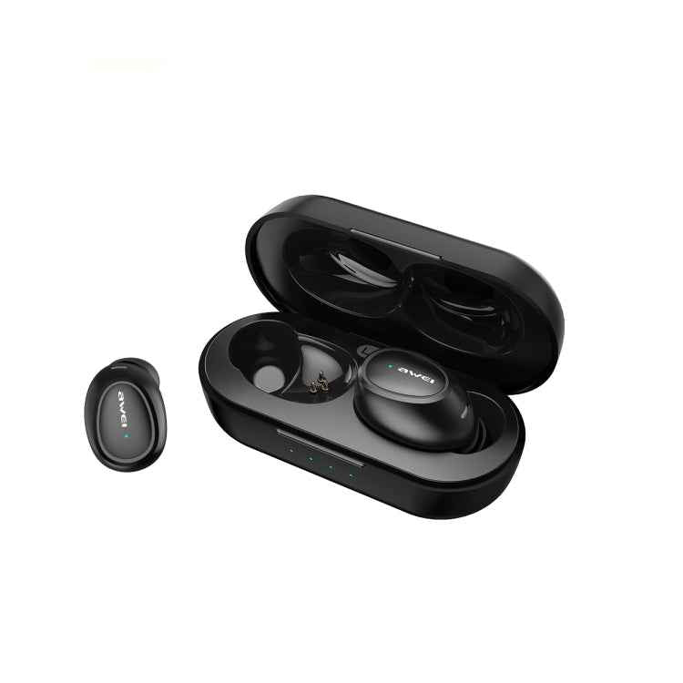 awei T6C Bluetooth 5.0 Stereo TWS Wireless Binaural Bluetooth Earphone, Support Wireless Charging Function