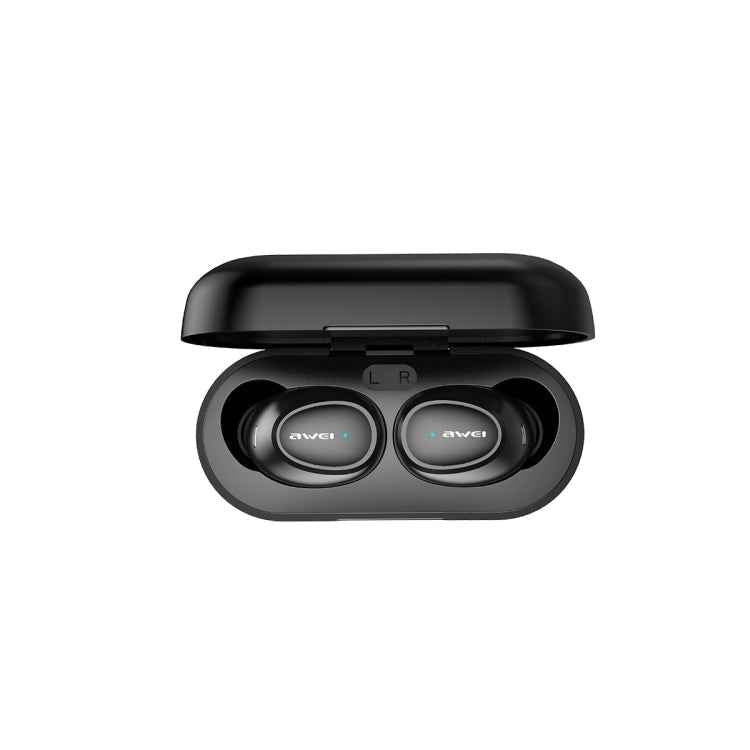 awei T6C Bluetooth 5.0 Stereo TWS Wireless Binaural Bluetooth Earphone, Support Wireless Charging Function