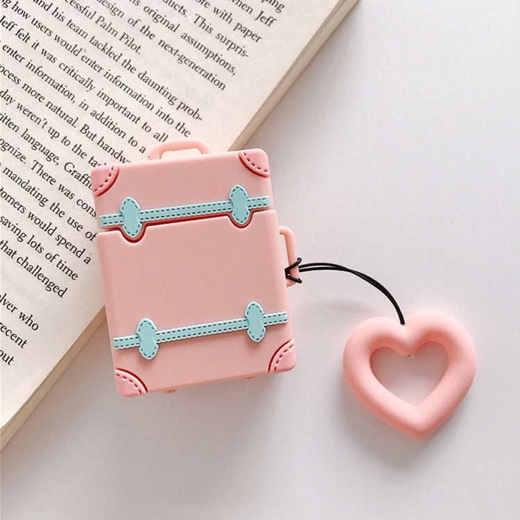 Wireless Earphones Shockproof Candy Colored Suitcase Silicone Protective Case for Apple AirPods 1 / 2, Blue, Apricot, Yellow, Orange, Pink, Green