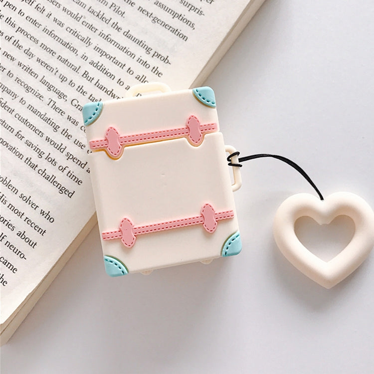 Wireless Earphones Shockproof Candy Colored Suitcase Silicone Protective Case for Apple AirPods 1 / 2, Blue, Apricot, Yellow, Orange, Pink, Green