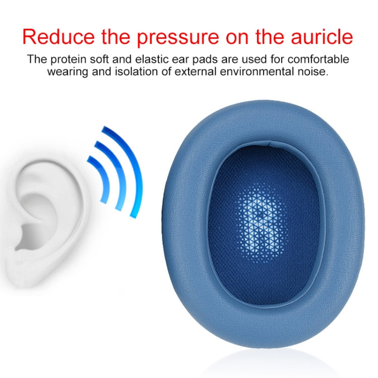 For JBL Everest Elite 750NC Headphones Imitation Leather + Foam Soft Earphone Protective Cover Earmuffs,One Pair, For Everest Elite 750NC Bronze, For Everest Elite 750NC Blue