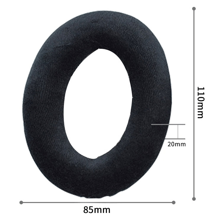 2 PCS For Sennheiser HD515 / HD555 / HD595 / HD598 / HD558 / PC360 Flannel Earphone Cushion Cover Earmuffs Replacement Earpads with Tone Tuning Cotton, Velvet Brown, Velvet Black