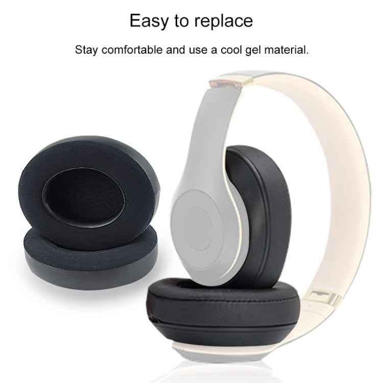 2 PCS For Beats Studio 2.0 / 3.0 Headphone Protective Cover Ice Gel Earmuffs (Grey White), Titanium Color, Black