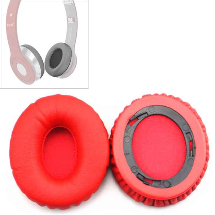 2 PCS For Beats Solo HD / Solo 1.0 Headphone Protective Leather Cover Sponge Earmuffs