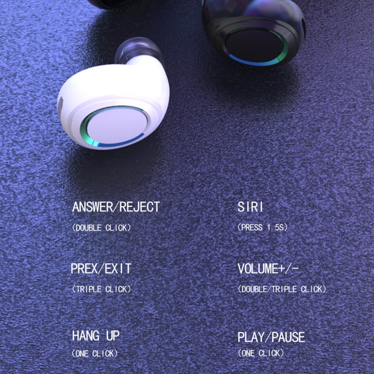 MD06 Mini In-ear TWS Wireless Touch Digital Display Bluetooth Earphone