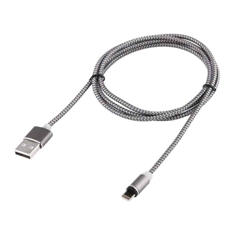 360 Degree Rotation 8 Pin to USB 2.0 Weave Style Magnetic Charging Cable with LED Indicator, Cable Length: 1m