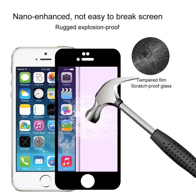 Anti-scratch 9H 10D Full Screen Purple-ray Tempered Glass Film for iPhone 6 & 6S