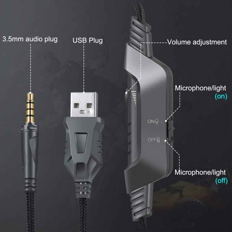 ONIKUMA K6 Over Ear Bass Stereo Surround Gaming Headphone with Microphone & RGB Lights