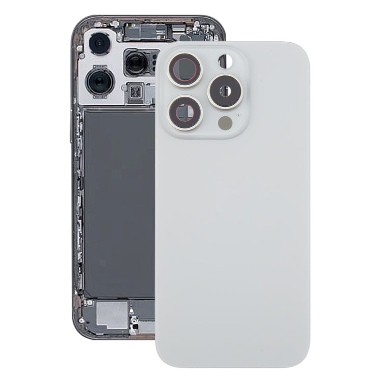 For iPhone 16 Pro Max Glass Original Battery Back Cover with Camera Lens Cover, For iPhone 16 Pro Max
